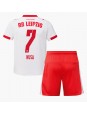 Billige RB Leipzig Antonio Nusa #7 Hjemmedraktsett Barn 2025-26 Kortermet (+ Korte bukser)
